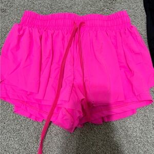 Amazing Hot Pink Women's Athletic butterfly Shorts size XS